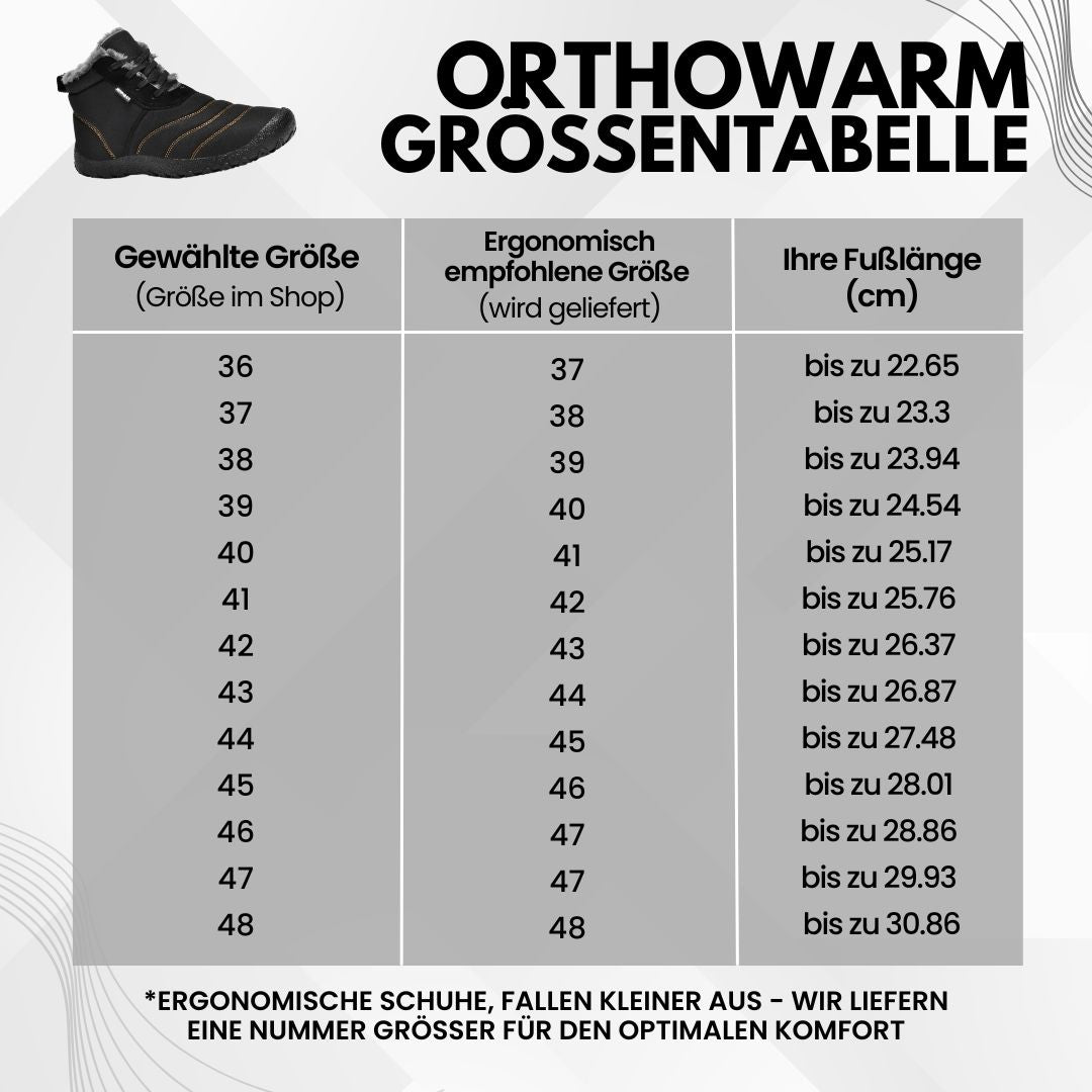 OrthoWarm - Schmerzlindernde, wasserabweisende & gefütterte Barfußschuhe