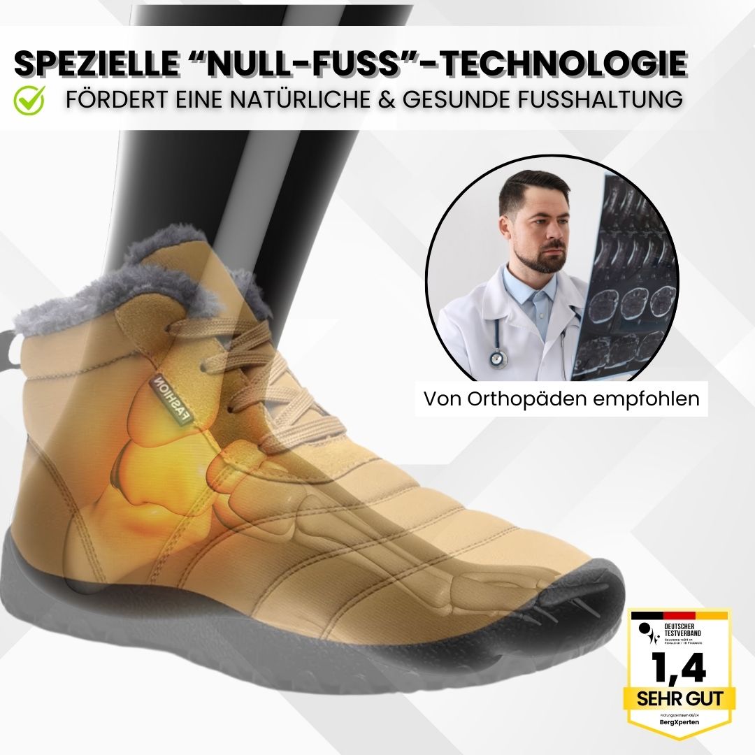 OrthoWarm - Schmerzlindernde, wasserabweisende & gefütterte Barfußschuhe