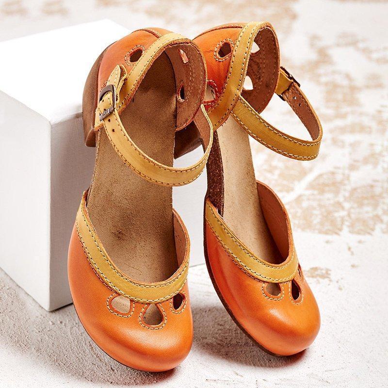 Laisy - Orthopädische Sandalen mit niedrigem Absatz