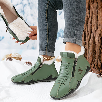 Lotte – Warm gefütterte Stiefelette mit Reißverschluss & Schnürung