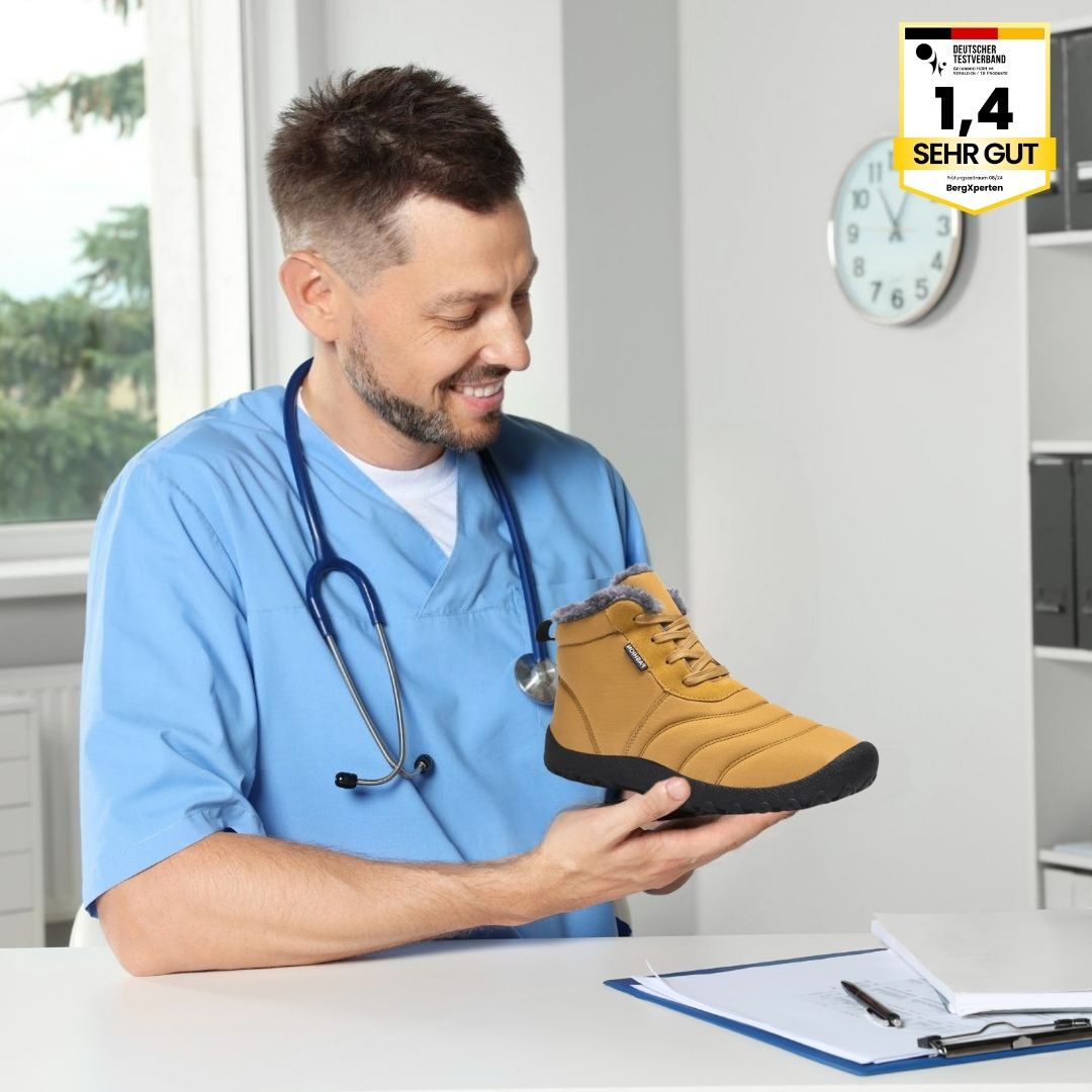 OrthoWarm - Schmerzlindernde, wasserabweisende & gefütterte Barfußschuhe