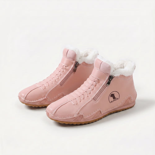 Louka – Warm gefütterte Stiefelette mit Reißverschluss & Schnürung