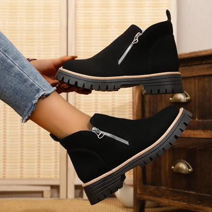 Frida – Plateau-Stiefelette mit Thick-Sole für Herbst & Winter