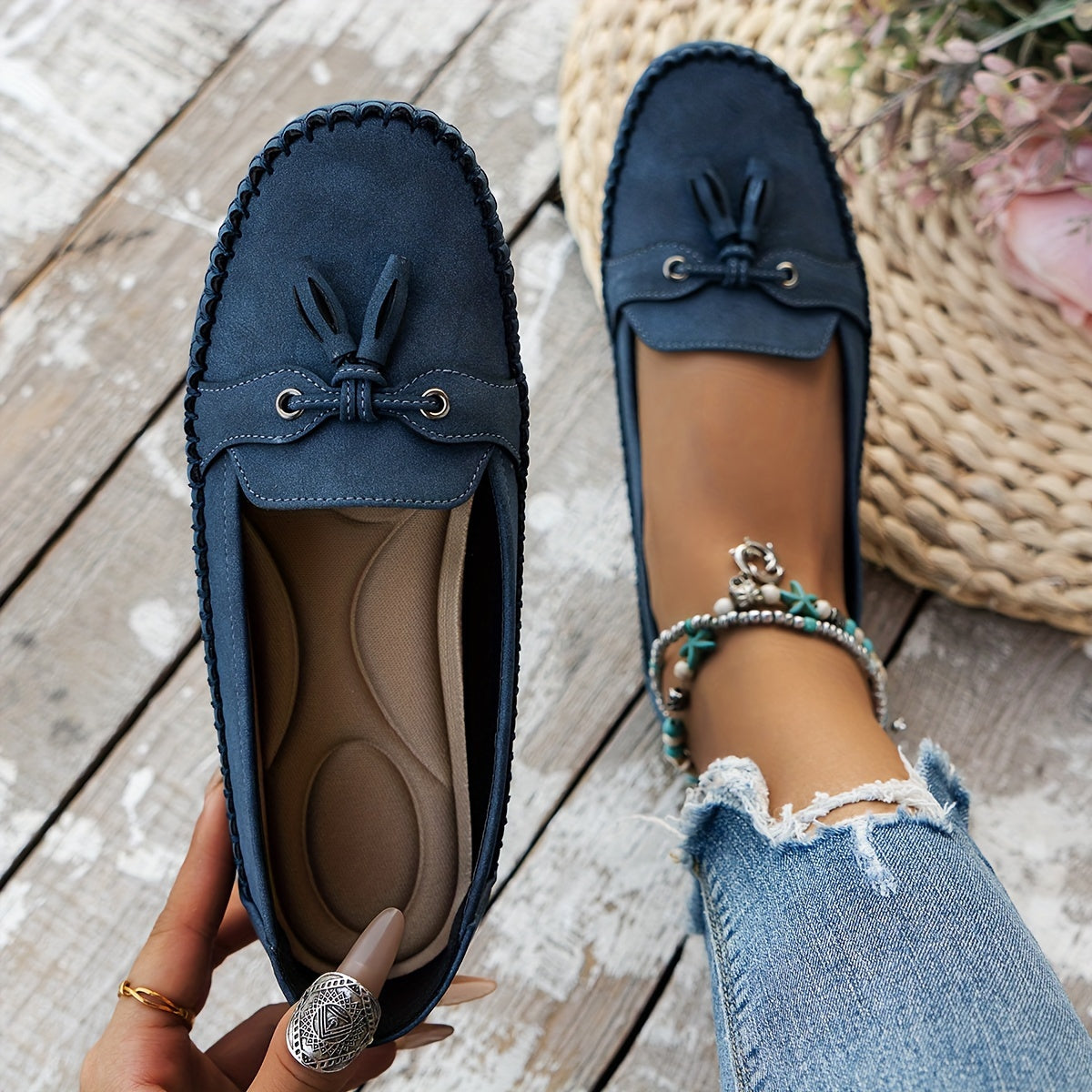 Nadine - Klassische Loafers mit Quasten-Detail