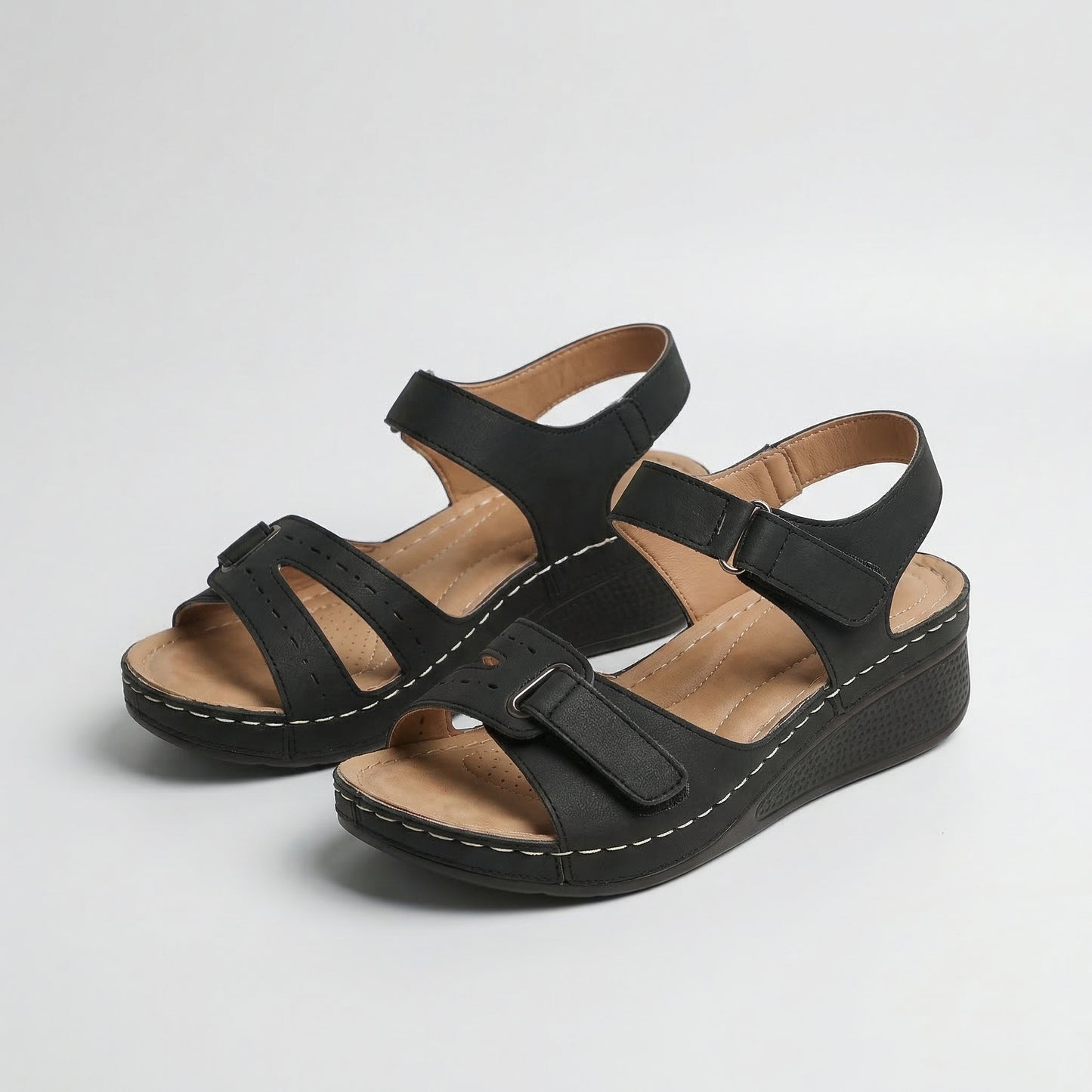 Sandy - Bequeme Orthopädische Sandalen mit Keilabsatz