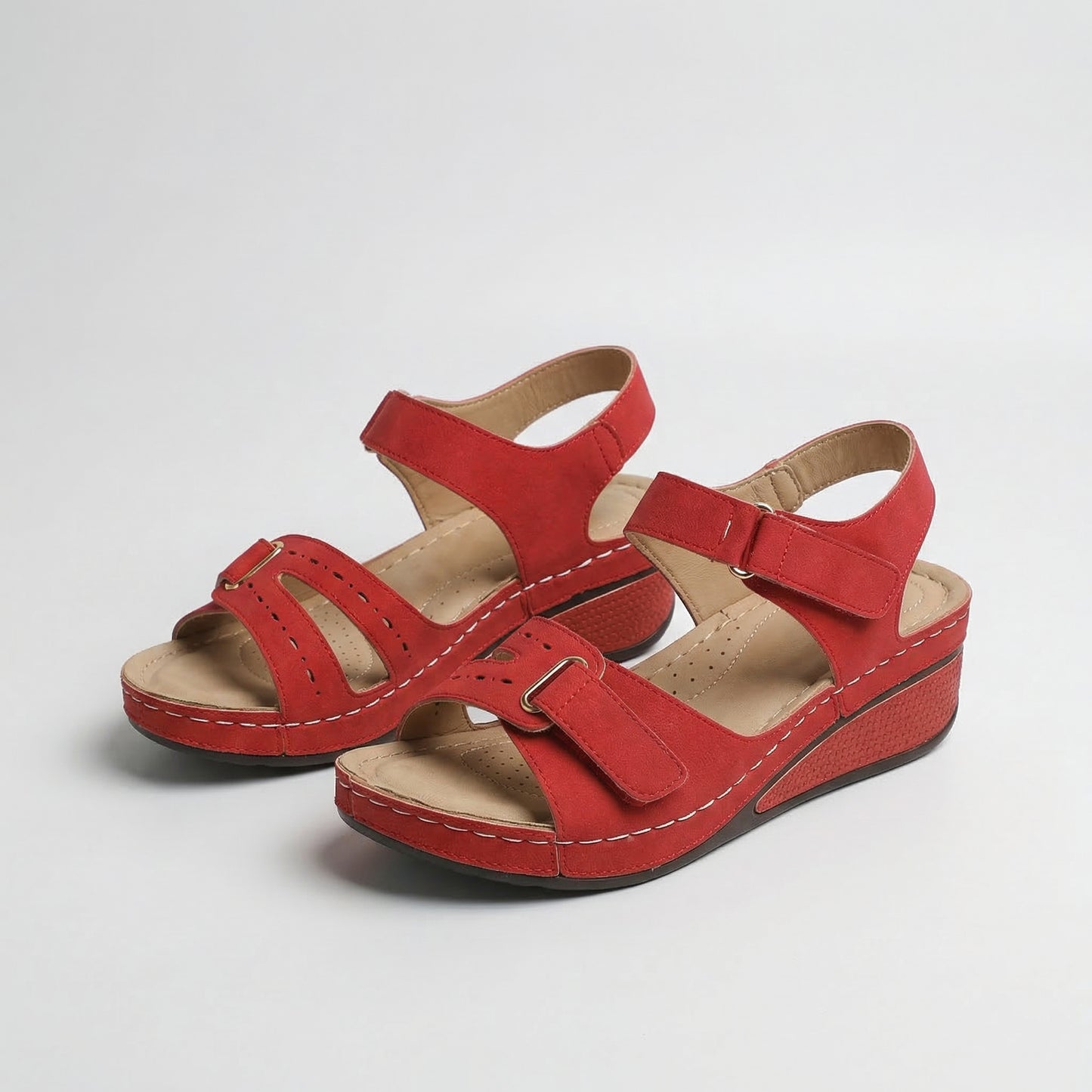 Sandy - Bequeme Orthopädische Sandalen mit Keilabsatz