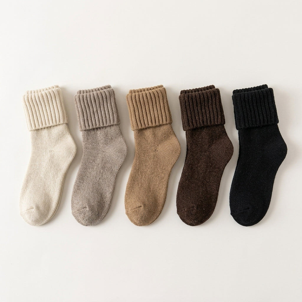 Winter-Frotteesocken (5 Paar) – dick, warm & kuschelig